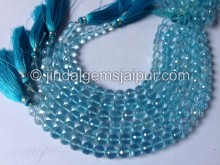 Sky Blue Topaz Far Faceted Round Shape Beads